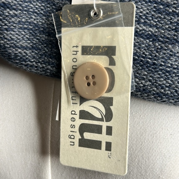 Renu Heathered Navy West Virginia Her Button-Up Work Sock Cardigan Sweater NWT S - Picture 12 of 16